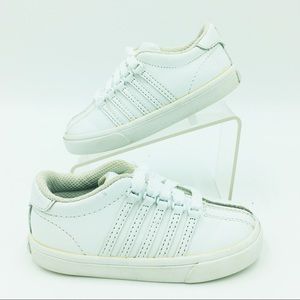 K-Swiss Kids Classic White Leather Sneaker TD sz 6